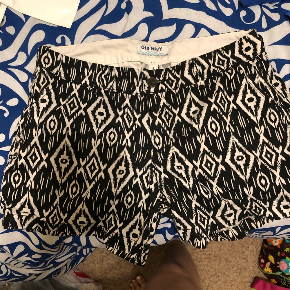 Black and white shorts!